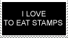 I LOVE TO EAT STAMPS